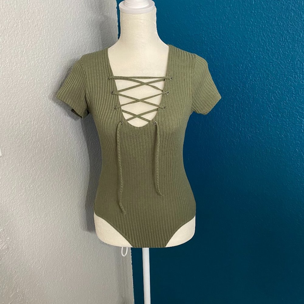 RUE21 Lace-up‎ Bodysuit